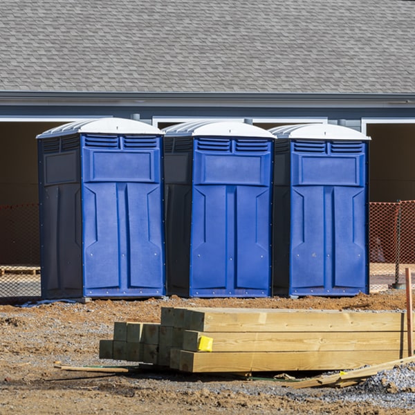 how often are the portable restrooms cleaned and serviced during a rental period in Mapleton Depot PA